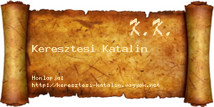 Keresztesi Katalin névjegykártya